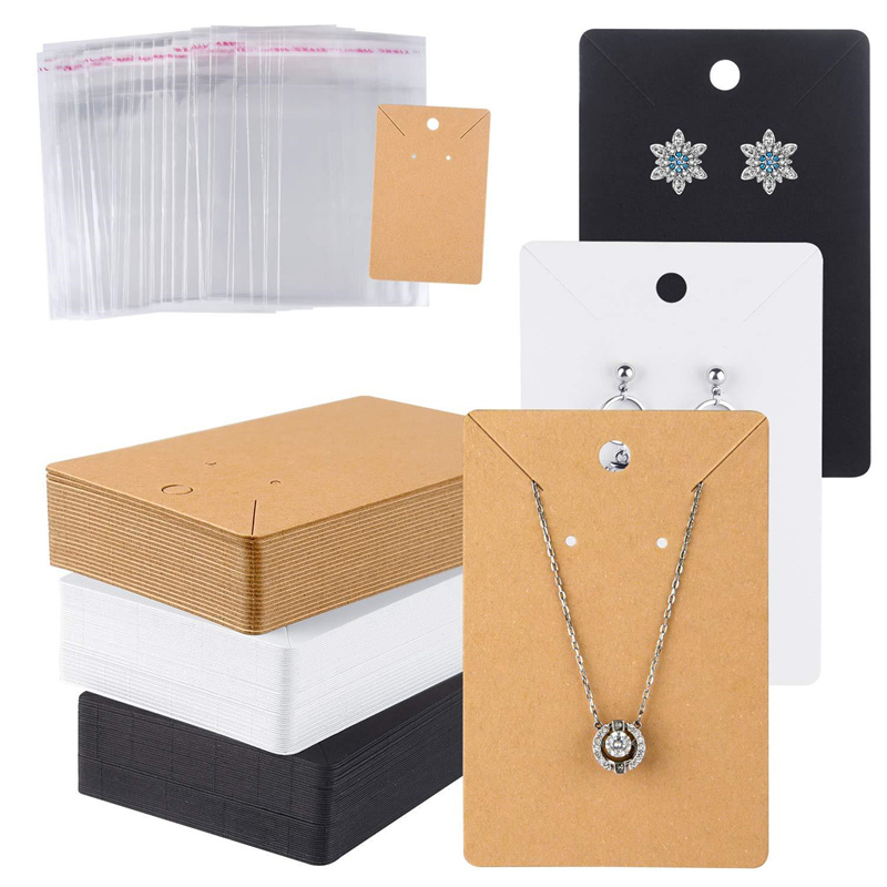 AliExpress Blank Necklace and Earring Display Cards (50-Pack), view 2