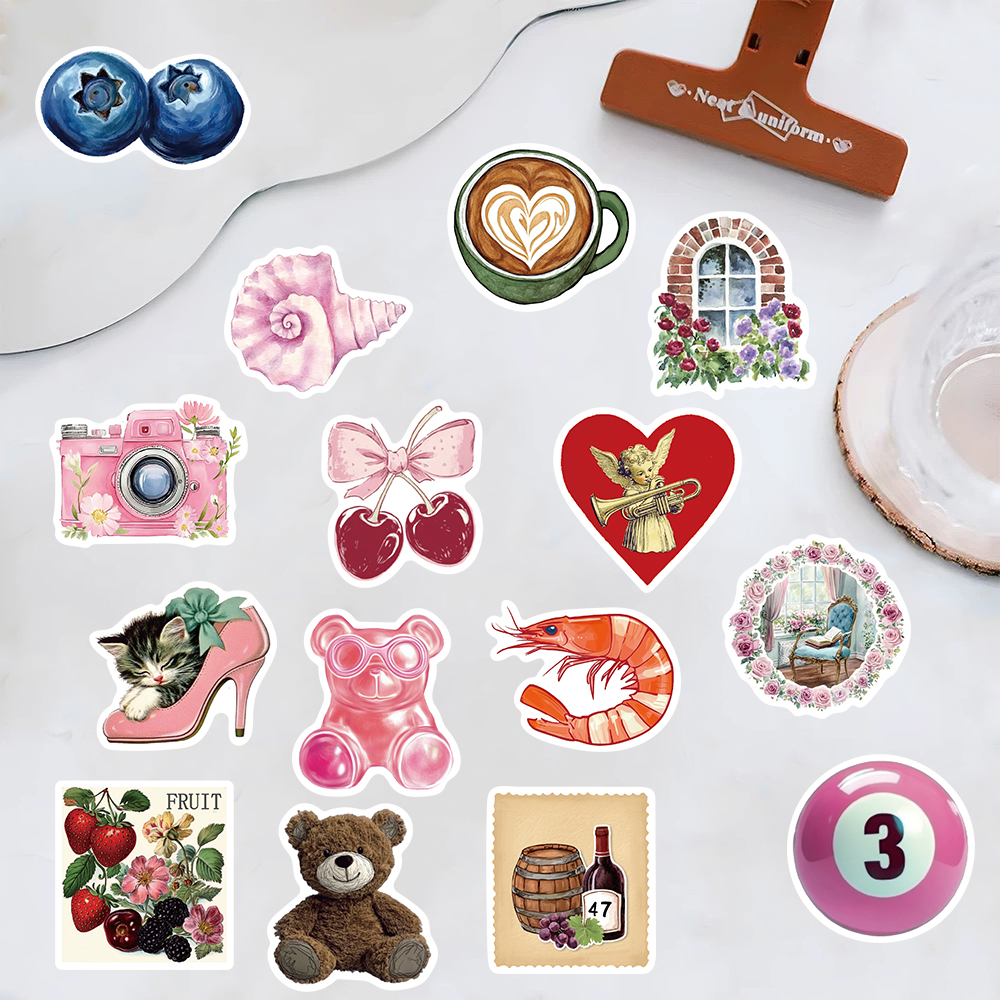 AliExpress 50PCS Aesthetic Pinterest Sticker Decoration Fashion Harajuku Laptop Luggage Creative Wall Bar Decor Streetwear Creative Sticker, view 4
