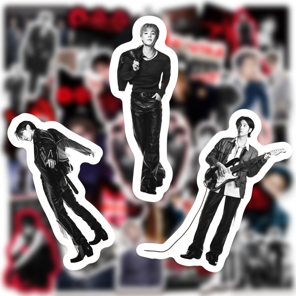 AliExpress 50pcs Arirang Boy Group Album Mixed Korean Group Hand Account Waterproof Diy Stickers, view 2