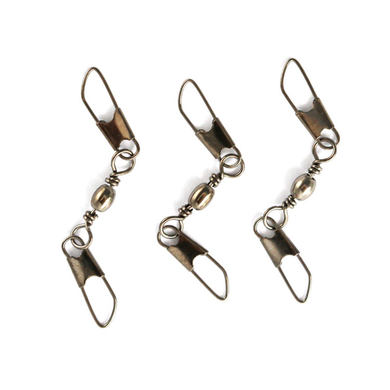 AliExpress 50-Piece Ball Bearing Fishing Swivels with Snaps, view 2