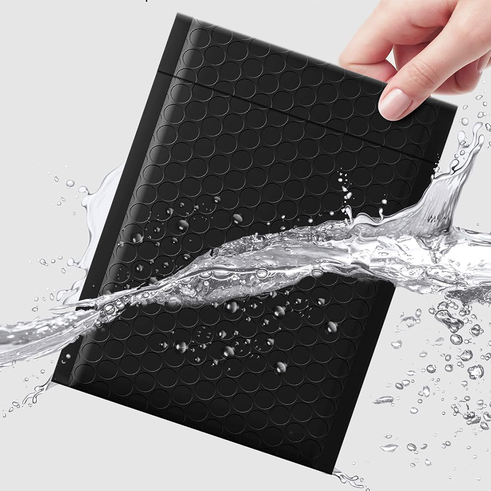 AliExpress 50Pcs Black Poly Bubble Mailer Self‑Adhesive Mailing Envelopes Waterproof Protective Bags for Small Items Gift Post Packaging, view 4