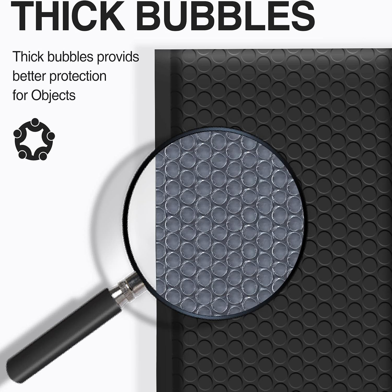 AliExpress 50Pcs Black Poly Bubble Mailer Self‑Adhesive Mailing Envelopes Waterproof Protective Bags for Small Items Gift Post Packaging, view 5