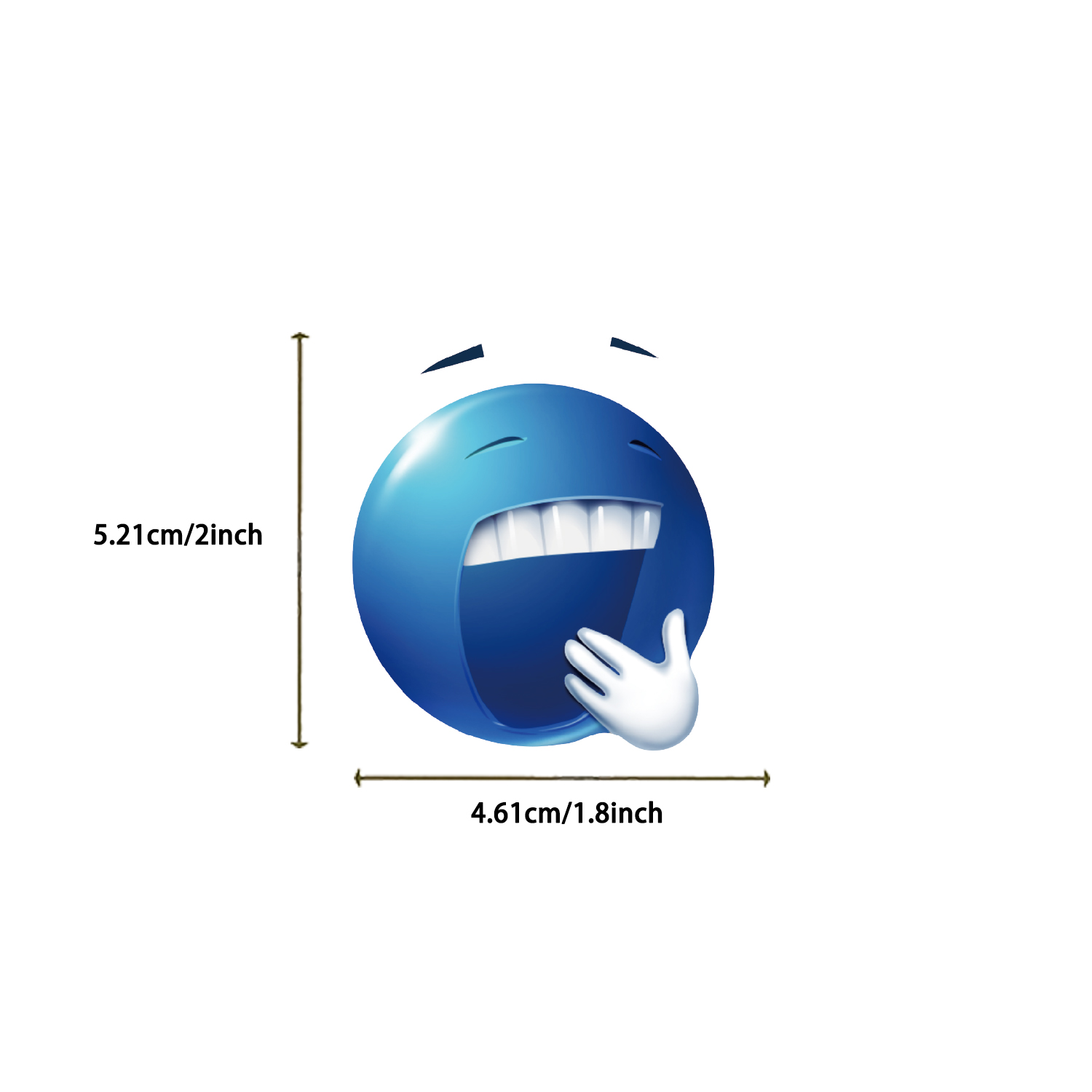 AliExpress 50pcs Blue Bean Expression Stickers Funny Smile Face Expression Stickers for Phone Skateboard Waterproof DIY Sticker, view 2