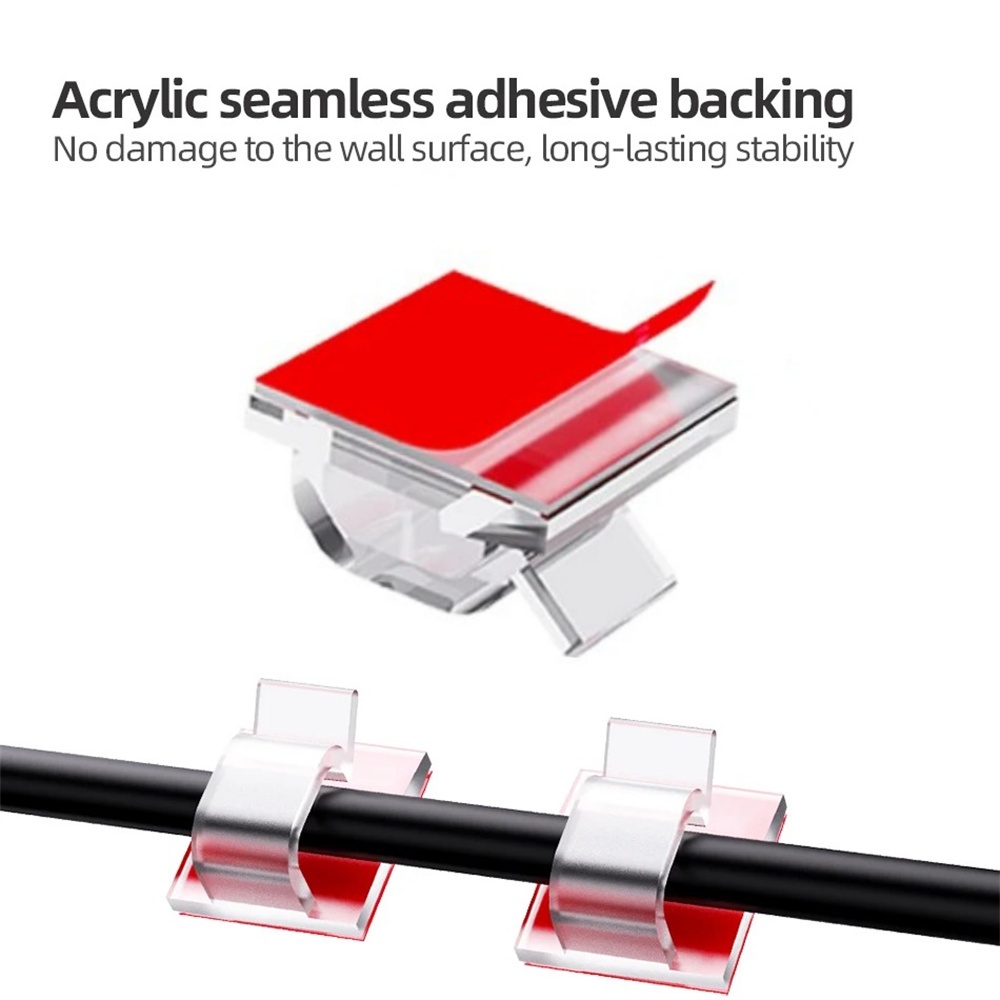 AliExpress Self-Adhesive Desktop Cable Clips (50-Pack), view 5