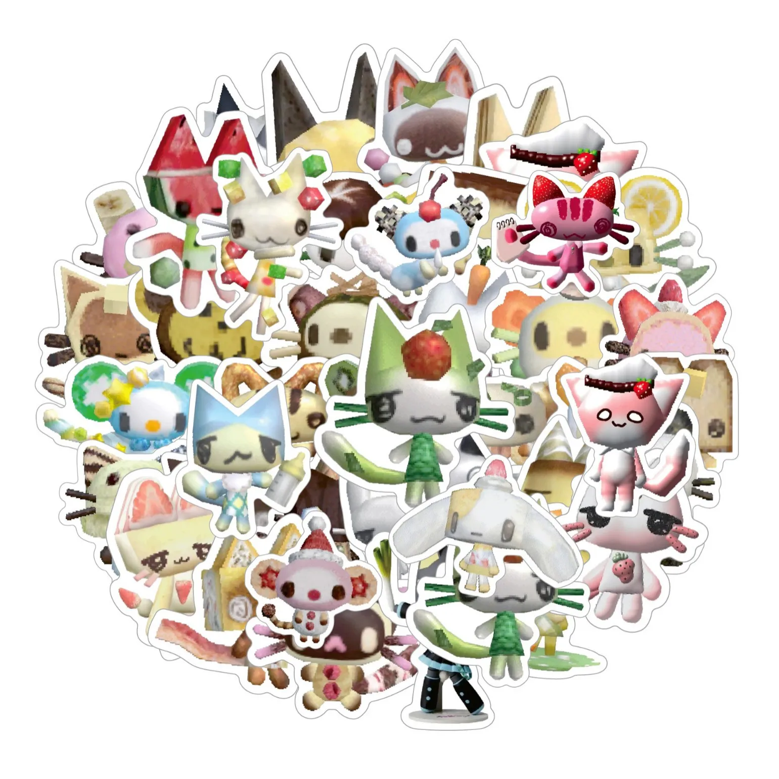 AliExpress 50PCS Cartoon Kawaii Inoue Toro Funny Cute Cat Graffiti Sticker Decorative Scrapbook Laptop Luggage Decal Kids Toy Gift