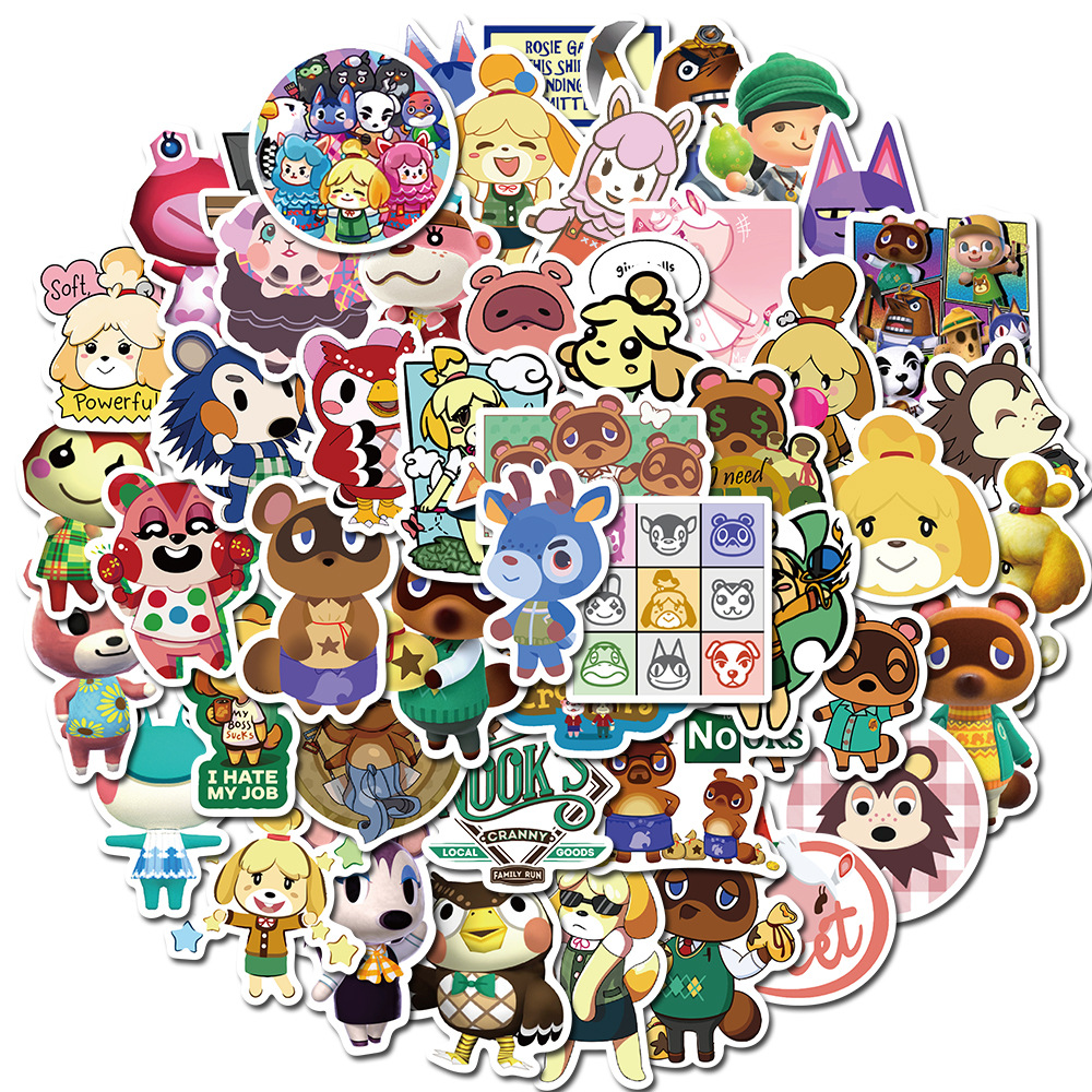AliExpress 50Pcs Classic Game Animal Crossing: New Horizons Stickers Cute Cartoon Graffiti Sticker Decals for Suitcase Diary Bike