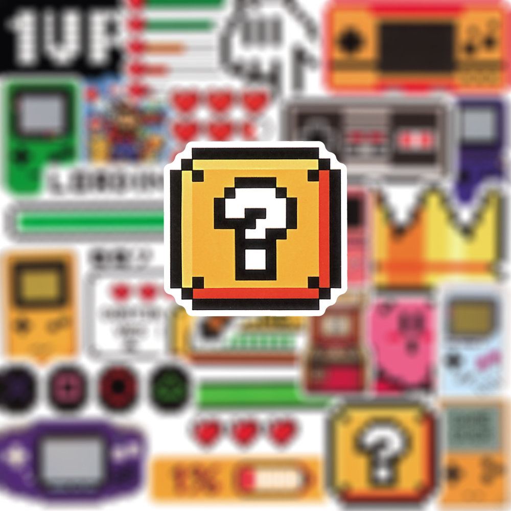 AliExpress 50PCS Classic Gaming Console Cartoon Stickers Retro Nostalgia Decals for Skateboard Car Motorcycle Helmet Graffiti Sticker Toys, view 3