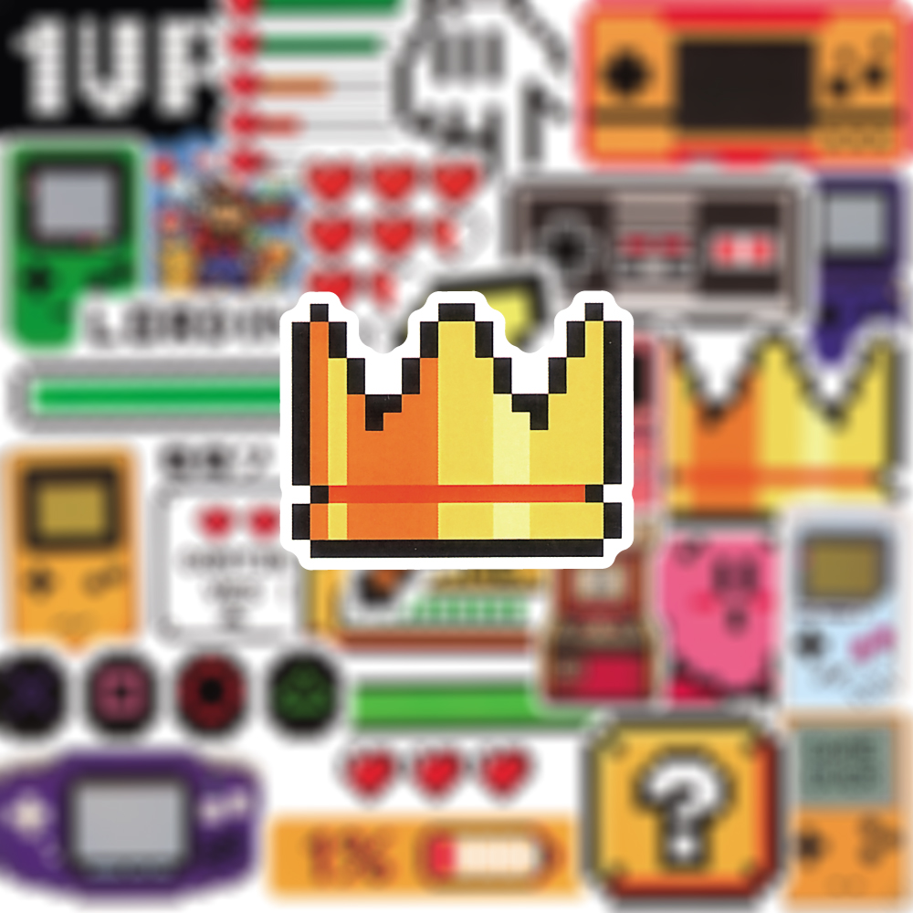AliExpress 50PCS Classic Gaming Console Cartoon Stickers Retro Nostalgia Decals for Skateboard Car Motorcycle Helmet Graffiti Sticker Toys, view 4