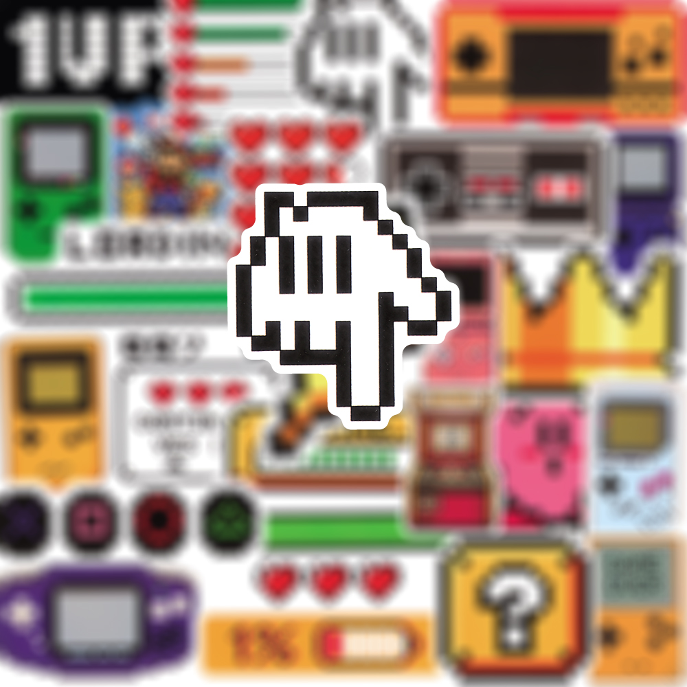 AliExpress 50PCS Classic Gaming Console Cartoon Stickers Retro Nostalgia Decals for Skateboard Car Motorcycle Helmet Graffiti Sticker Toys, view 5
