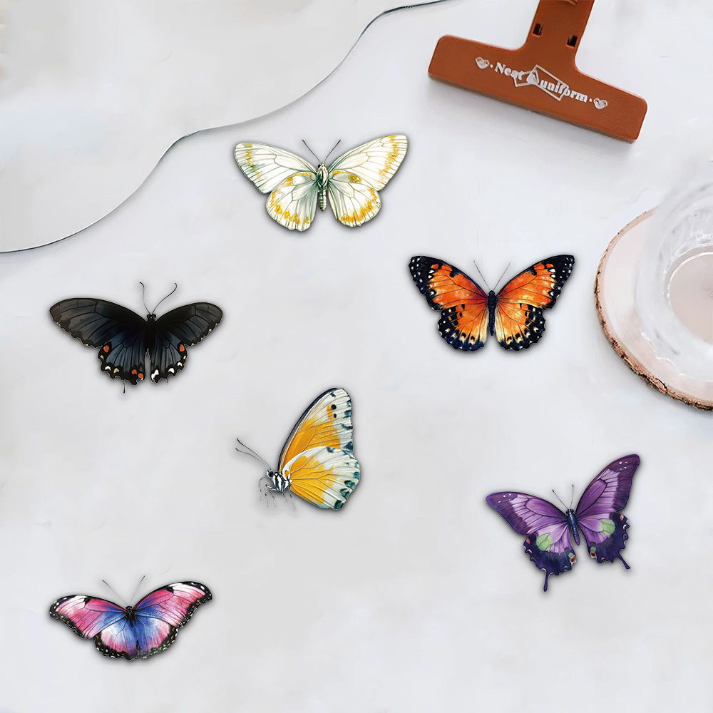 AliExpress 50PCS Colorful Butterfly Graffiti Stickers Scrapbooking Collage Material Decorate Guitar Frame Wall DIY Waterproof Stickers, view 3