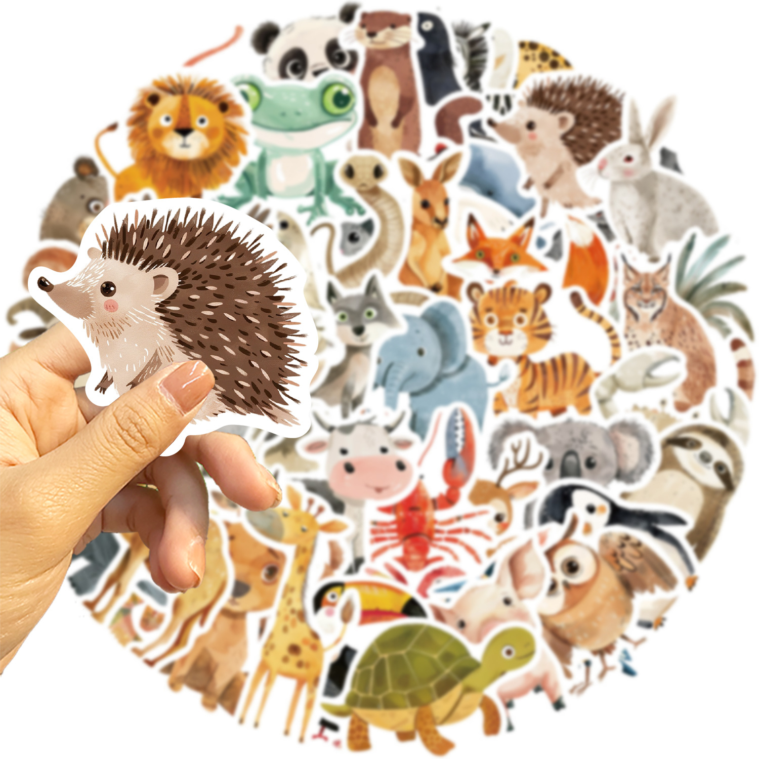 AliExpress 50pcs Cute Book Paintings Animals Stickers Aesthetic Decal Water Bottles Helmet Luggage Skateboard Cute Graffiti Sticker, view 5