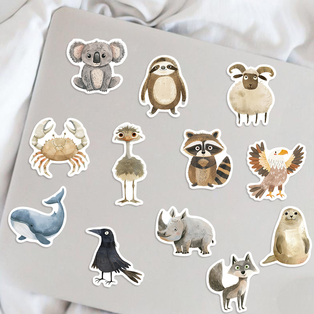 AliExpress 50pcs Cute Book Paintings Animals Stickers Aesthetic Decal Water Bottles Helmet Luggage Skateboard Cute Graffiti Sticker, view 6