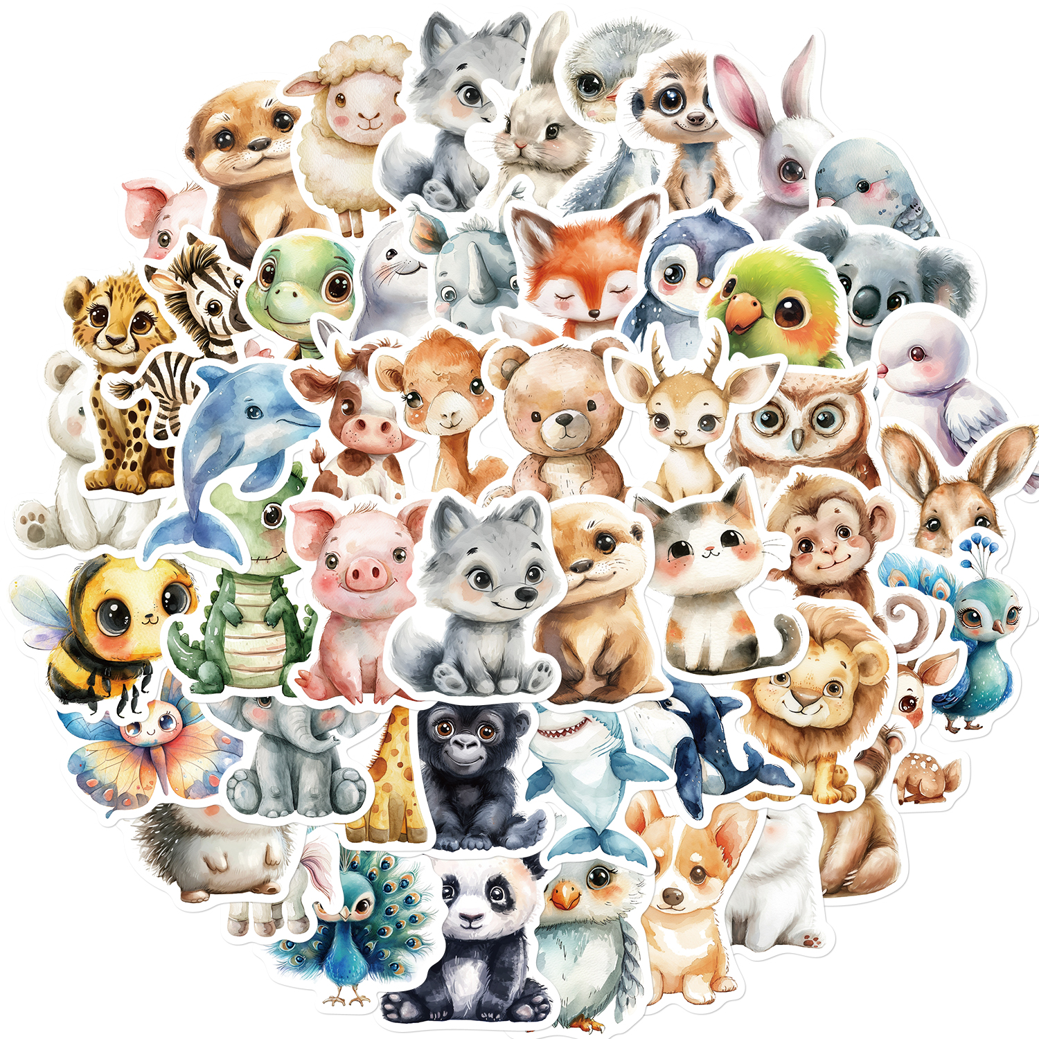 AliExpress Watercolor Animal Graffiti Stickers (50-Pack), view 5