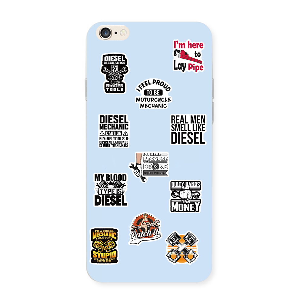 AliExpress 50PCS Diesel Mechanic Stickers Photocard Gift Art Picture Cartoon Laptop Luggage Skateboard Community Decoration Reward Sticker, view 5