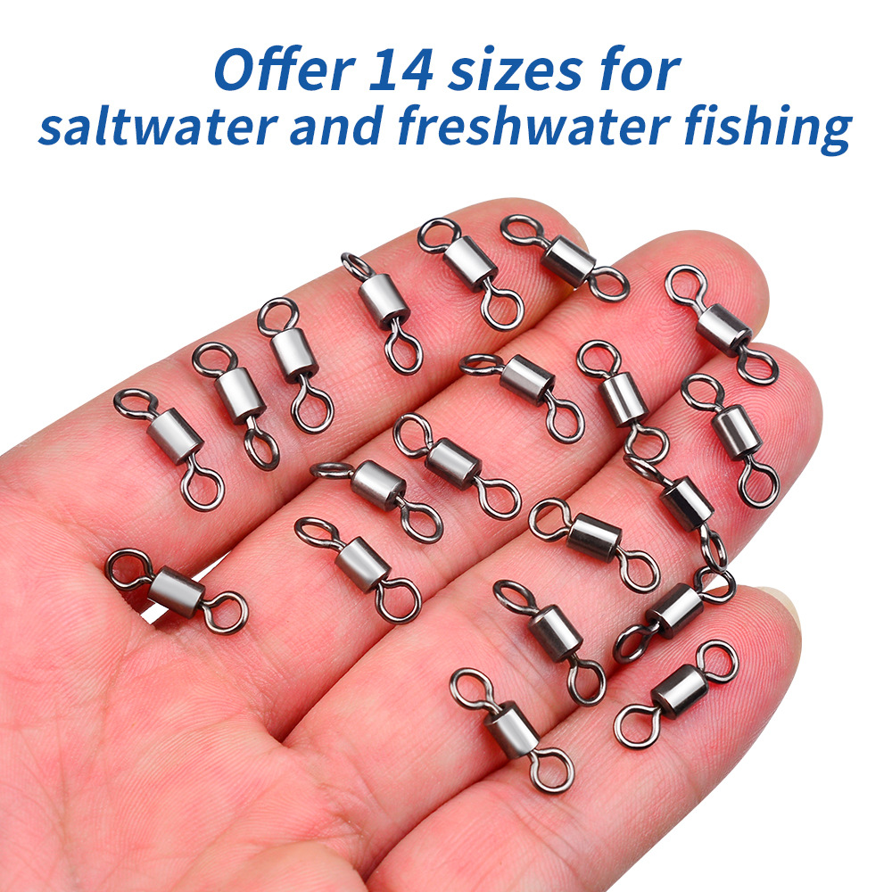 AliExpress Stainless Steel Rolling Fishing Swivels (50-Pack), view 5