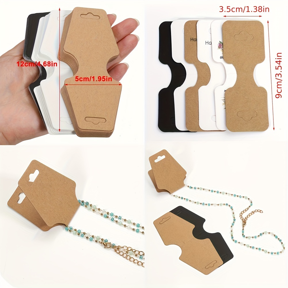 AliExpress 50-Piece Foldable Kraft Jewelry Display Cards, view 3