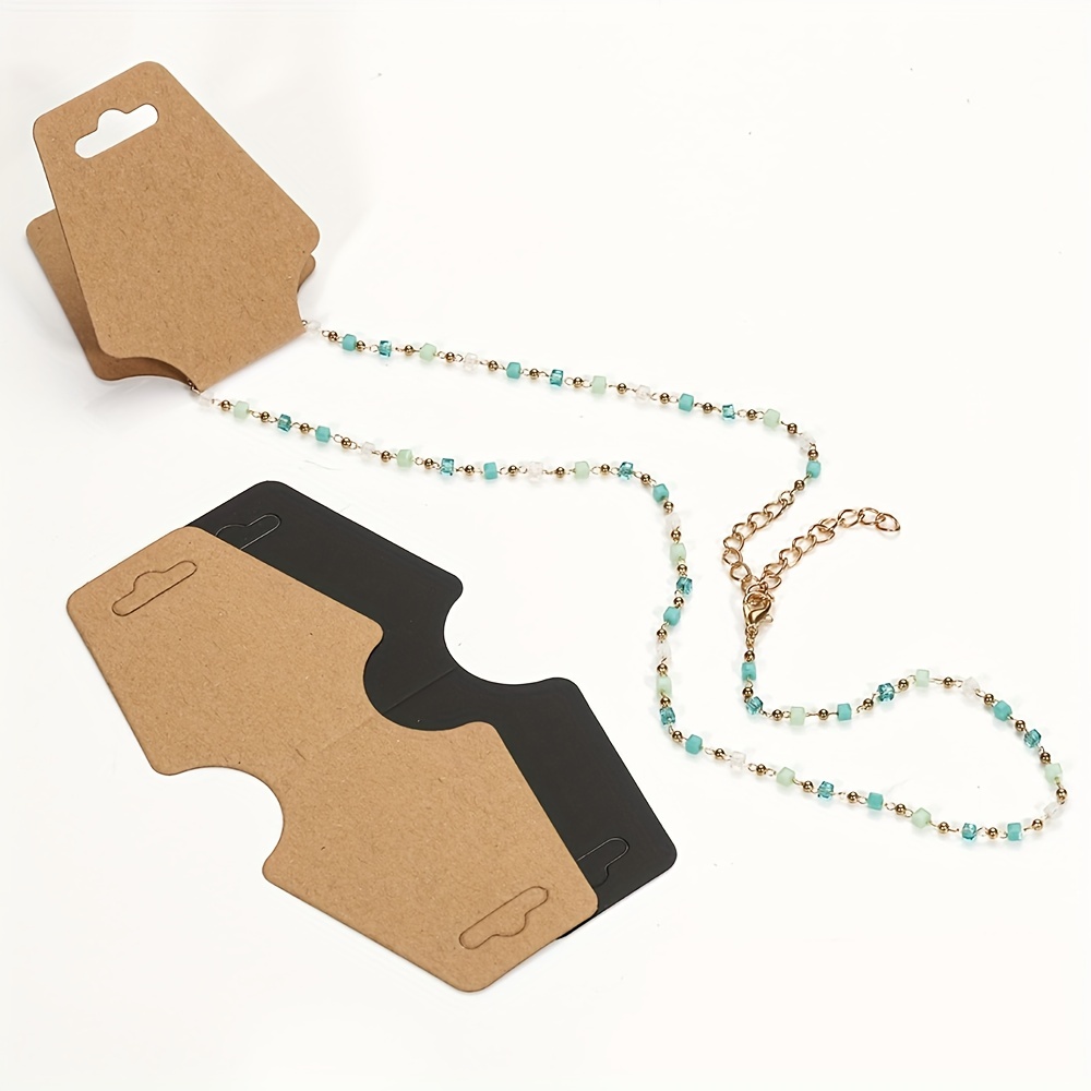 AliExpress 50-Piece Foldable Kraft Jewelry Display Cards, view 4