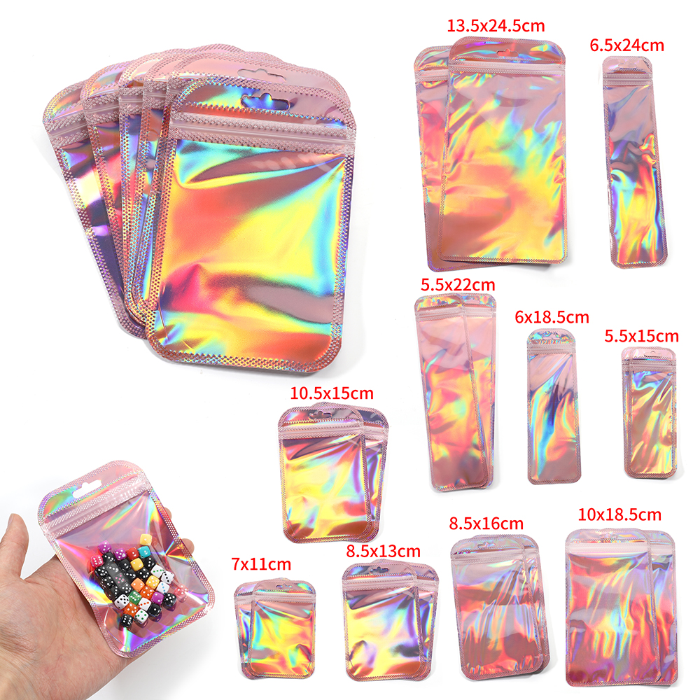 AliExpress Pink Iridescent Self-Sealing Pouches (50-Pack), view 6
