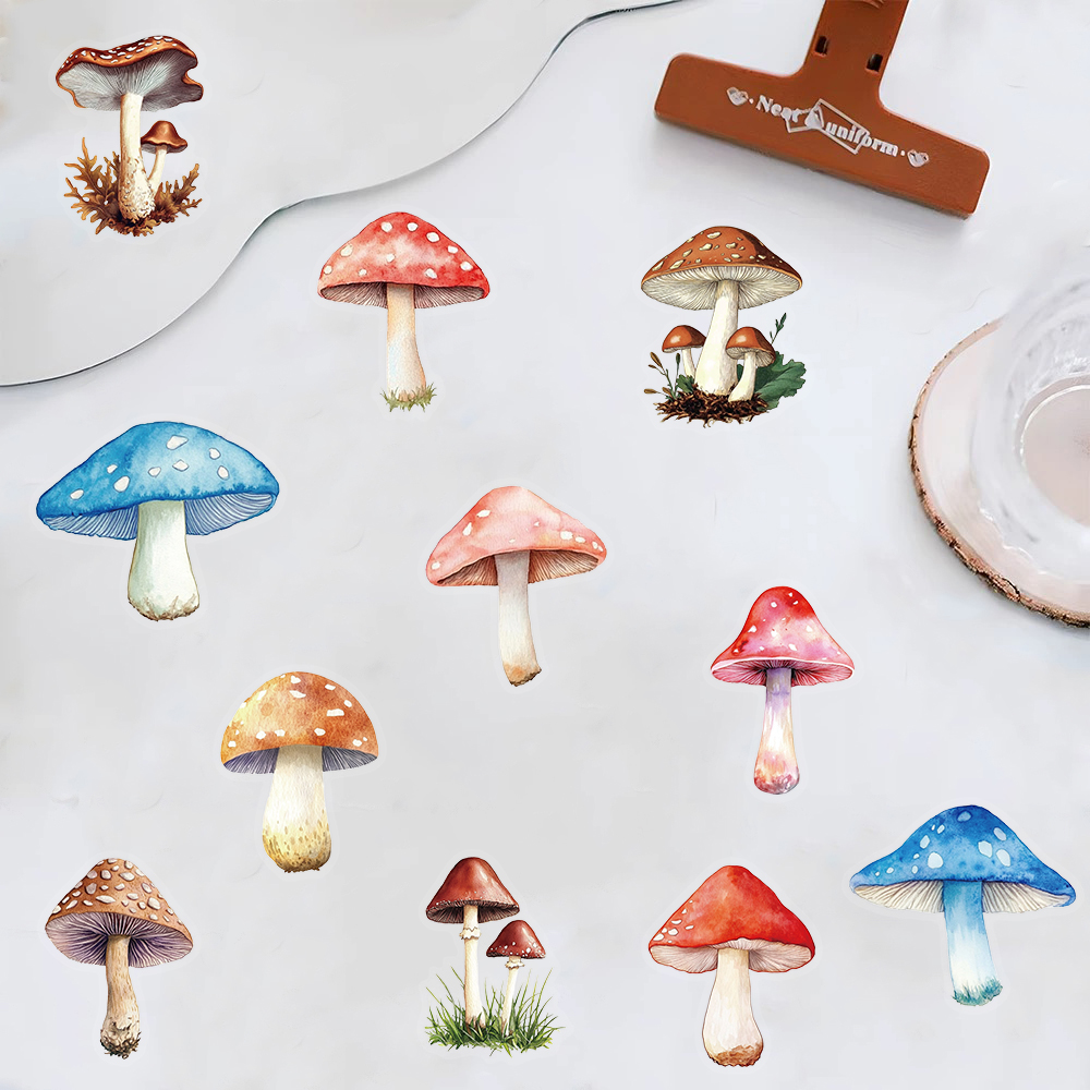 AliExpress 50PCS Kawaii Mushroom Stickers Nostalgia Cartoon Decals Laptops Luggage Diary Skateboards Cool Guitar Motorcycle Sticker Design﻿, view 4
