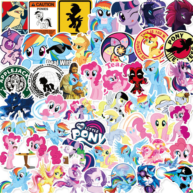 AliExpress 50Pcs Pony Stickers Cute Cartoon Stickers Mobile Phone Cup Notebook Waterproof Decorative Hand Account Stickers