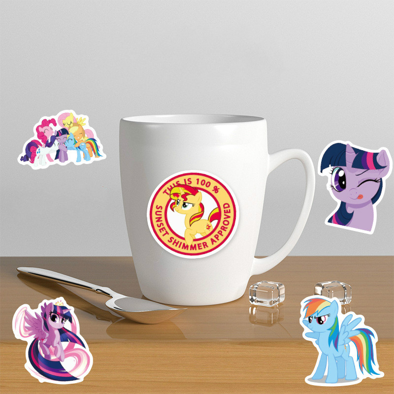 AliExpress 50Pcs Pony Stickers Cute Cartoon Stickers Mobile Phone Cup Notebook Waterproof Decorative Hand Account Stickers, view 2