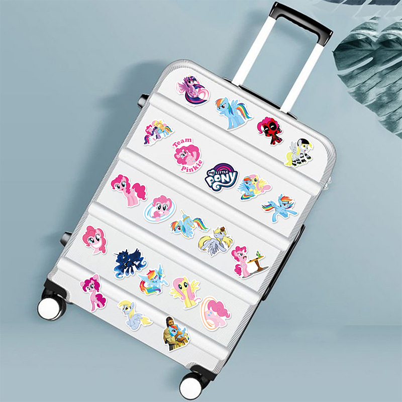 AliExpress 50Pcs Pony Stickers Cute Cartoon Stickers Mobile Phone Cup Notebook Waterproof Decorative Hand Account Stickers, view 4