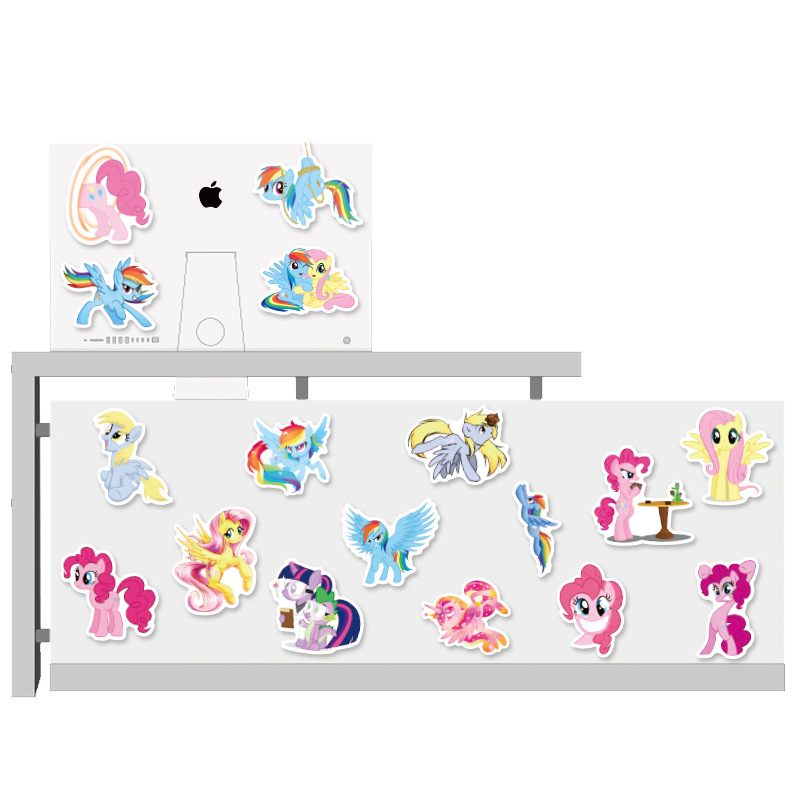 AliExpress 50Pcs Pony Stickers Cute Cartoon Stickers Mobile Phone Cup Notebook Waterproof Decorative Hand Account Stickers, view 5