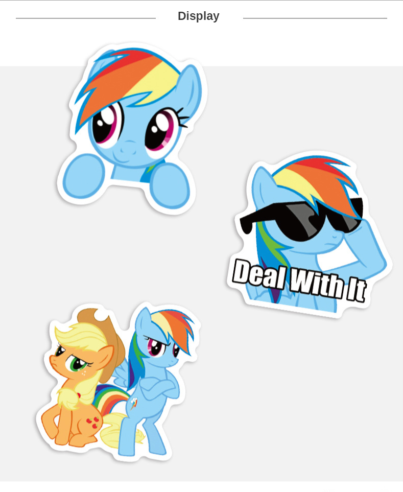 AliExpress 50Pcs Pony Stickers Cute Cartoon Stickers Mobile Phone Cup Notebook Waterproof Decorative Hand Account Stickers, view 6