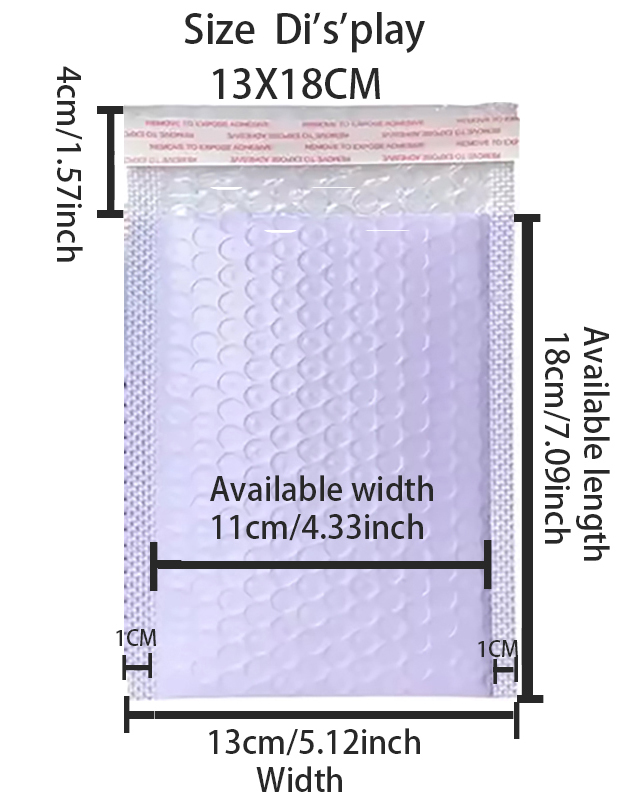 AliExpress 50Pcs Purple Bubble Envelopes Self‑Seal Anti‑Collision Mailer Bags Waterproof Padded Pouches for Gifts Cosmetics Mail Shipping, view 2