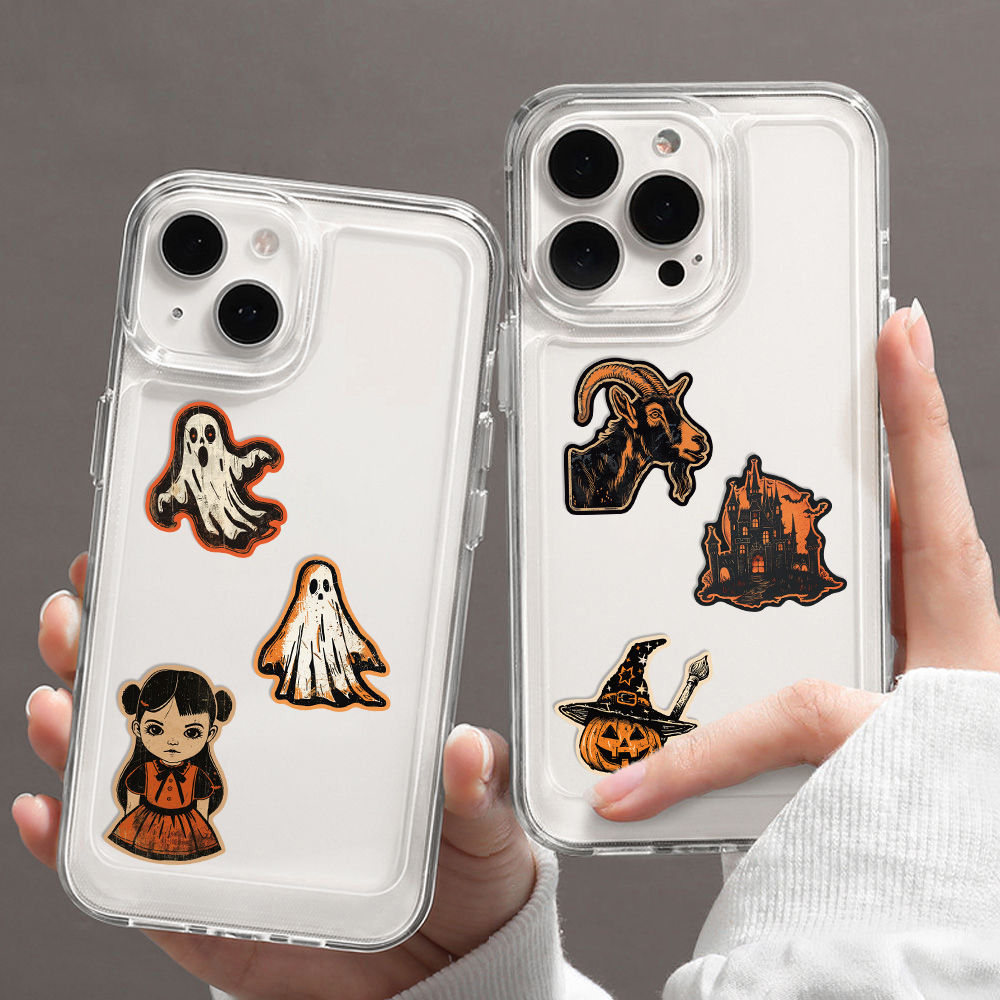 AliExpress 50PCS Retro Halloween Graffiti Stickers Aesthetic Phone Bike Wall Scrapbook Motorcycle Waterproof Sticker for Kids Toys Gifts, view 3