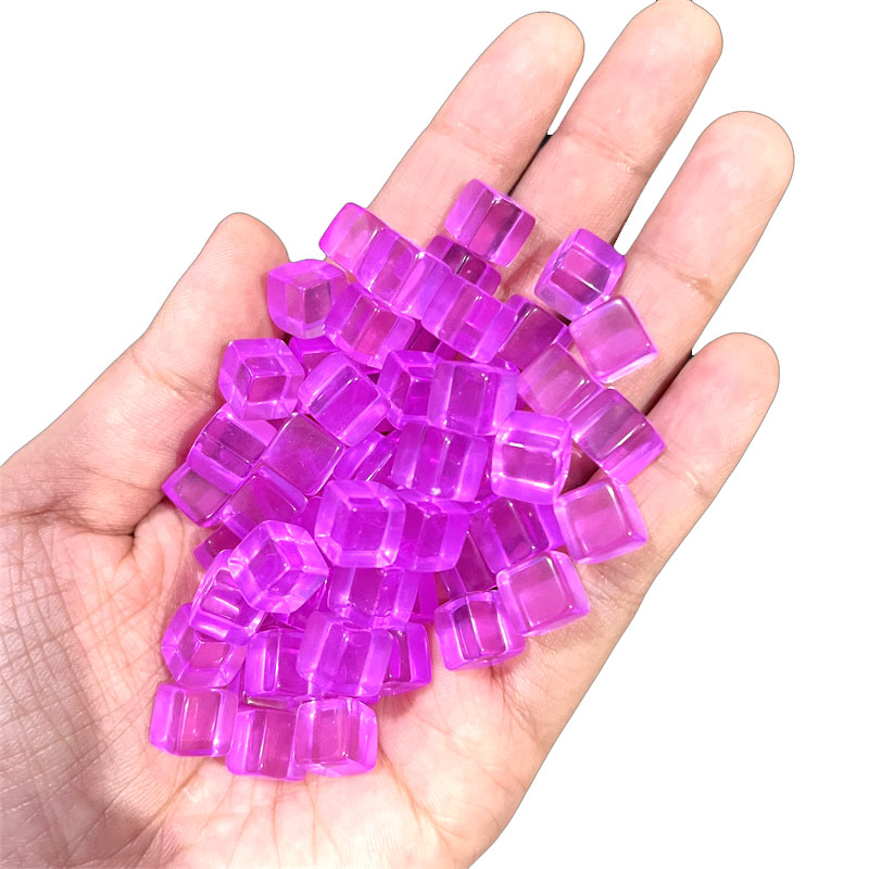 AliExpress 50pcs/set 8mm high quality clear Cube Dice Chess Pieces Token Square Corner Crystal Dice for Puzzle Game board game components, view 3