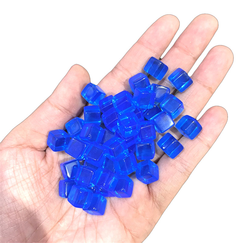 AliExpress 50pcs/set 8mm high quality clear Cube Dice Chess Pieces Token Square Corner Crystal Dice for Puzzle Game board game components, view 5