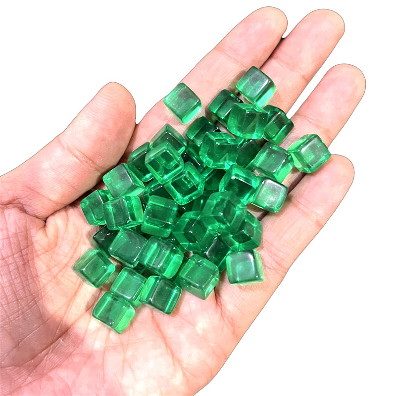 AliExpress 50pcs/set 8mm high quality clear Cube Dice Chess Pieces Token Square Corner Crystal Dice for Puzzle Game board game components, view 6