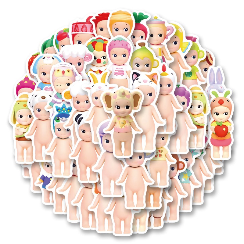 AliExpress 50PCS Sonny Angle Dolls Stickers for Car Luggage Laptop Skateboard Gift Journal Waterproof Sticker Wholesale Toys DIY Stickers, view 5