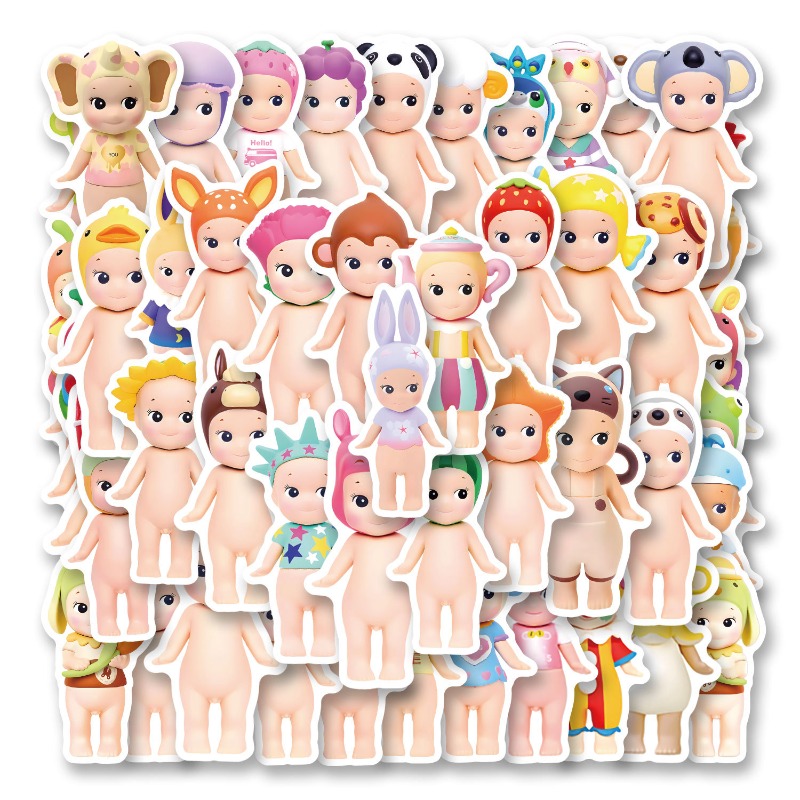 AliExpress 50PCS Sonny Angle Dolls Stickers for Car Luggage Laptop Skateboard Gift Journal Waterproof Sticker Wholesale Toys DIY Stickers