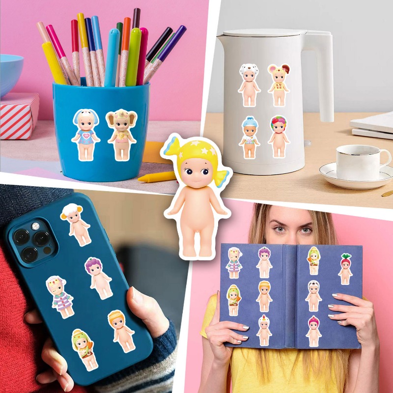 AliExpress 50PCS Sonny Angle Dolls Stickers for Car Luggage Laptop Skateboard Gift Journal Waterproof Sticker Wholesale Toys DIY Stickers, view 4