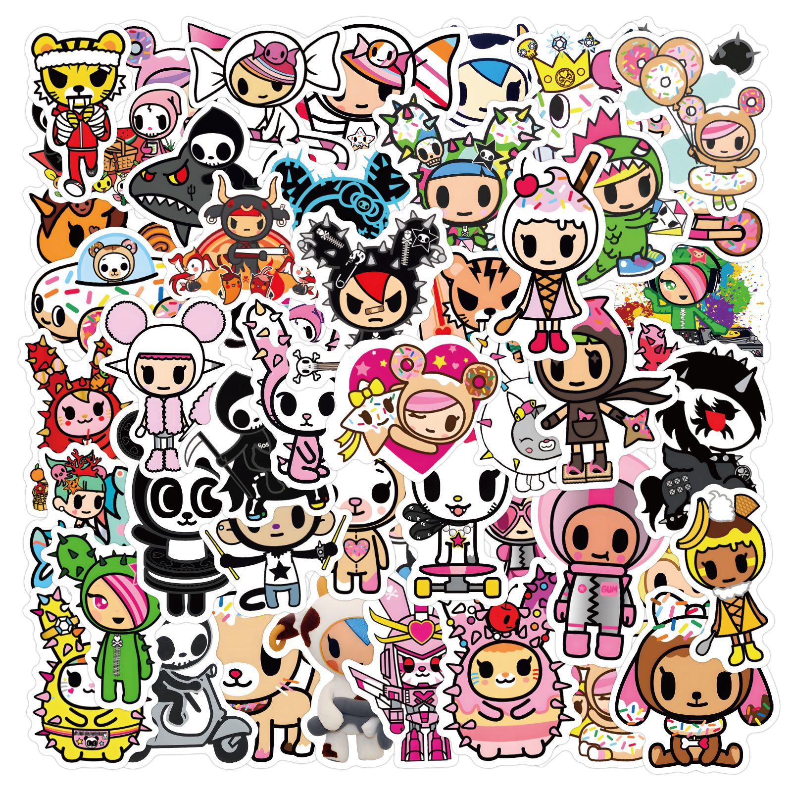 AliExpress 50PCS Tokidoki Cartoon Stickers Graffiti Stickers DIY Diary Phone Case Handmade Scrapbook Aesthetic Stickers