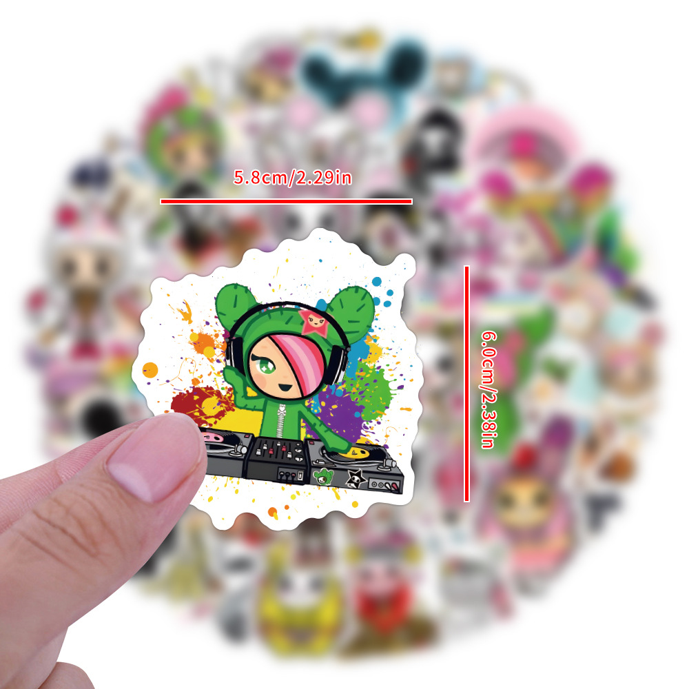 AliExpress 50PCS Tokidoki Cartoon Stickers Graffiti Stickers DIY Diary Phone Case Handmade Scrapbook Aesthetic Stickers, view 3