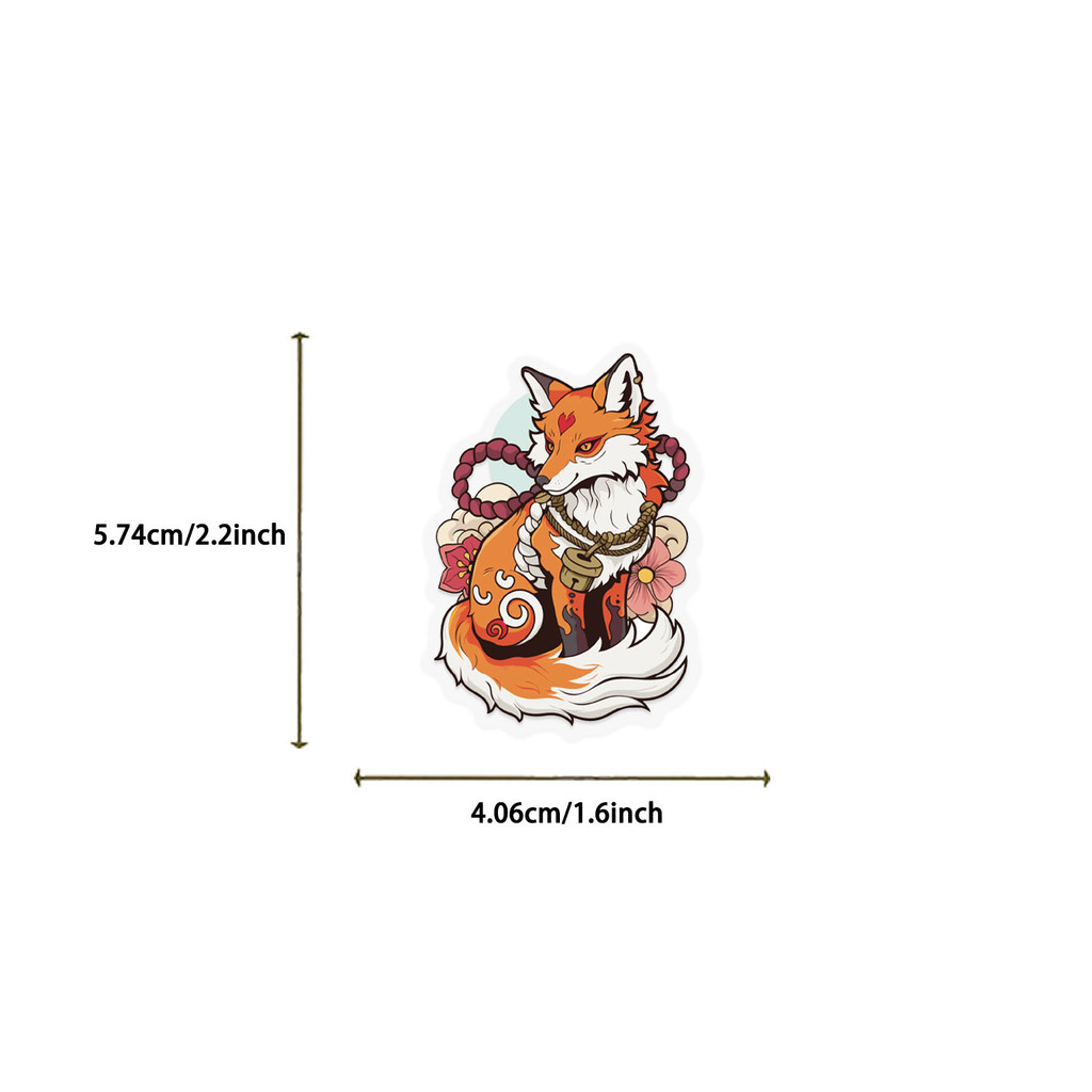 AliExpress 50pcs Transparent Japanese Tattoo Art Stickers - Waterproof PET Decals for Scrapbooking, Guitar & Laptop Decoration, view 6