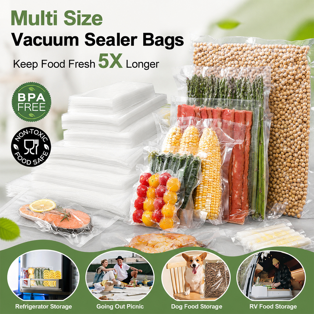 AliExpress 50-Piece Food Vacuum Sealer Bags
