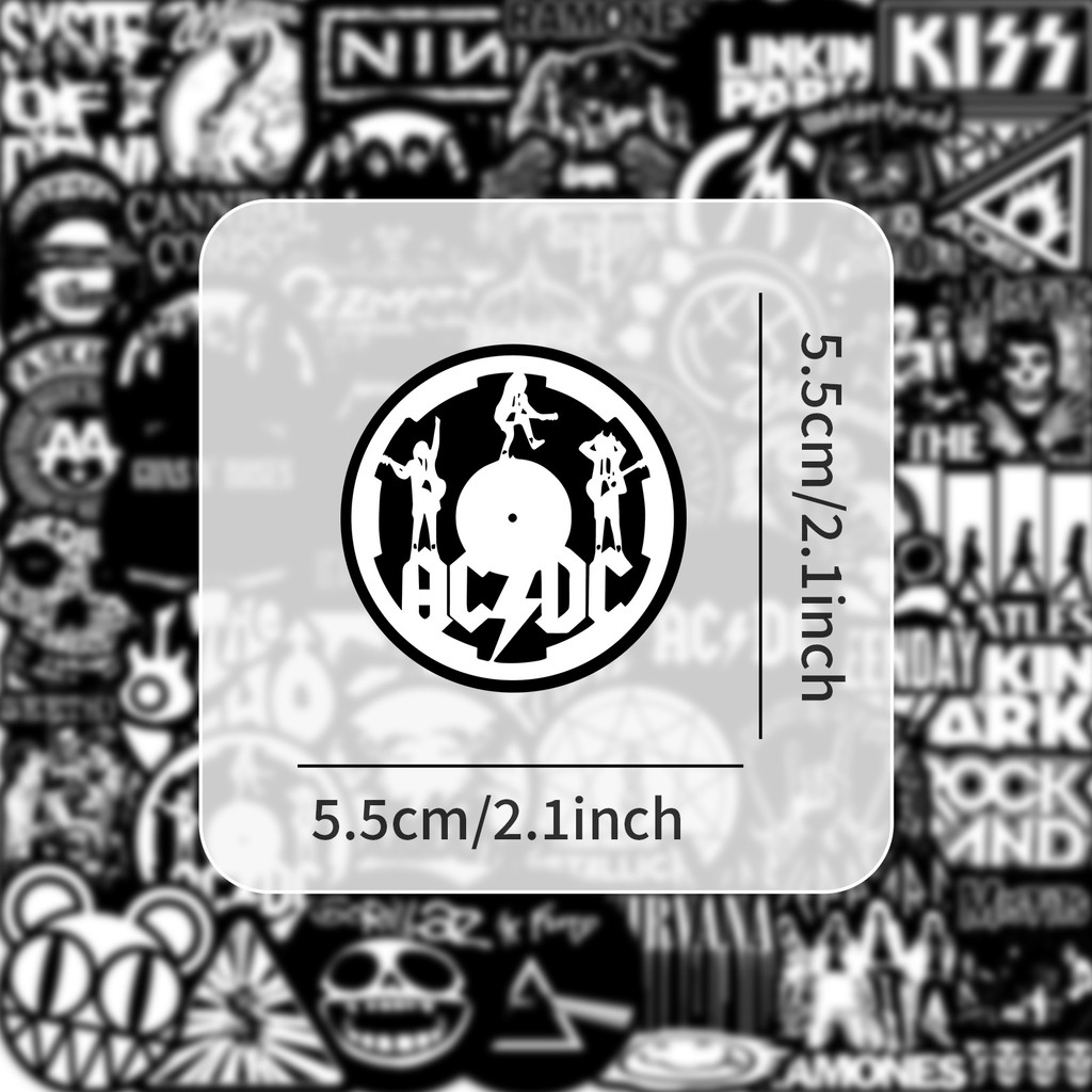 AliExpress 55 Pcs Rock Band Stickers - Cool Music-Themed Decals for Guitars, Luggage, Notebooks & DIY Crafts Giajar Sticker Store, view 5