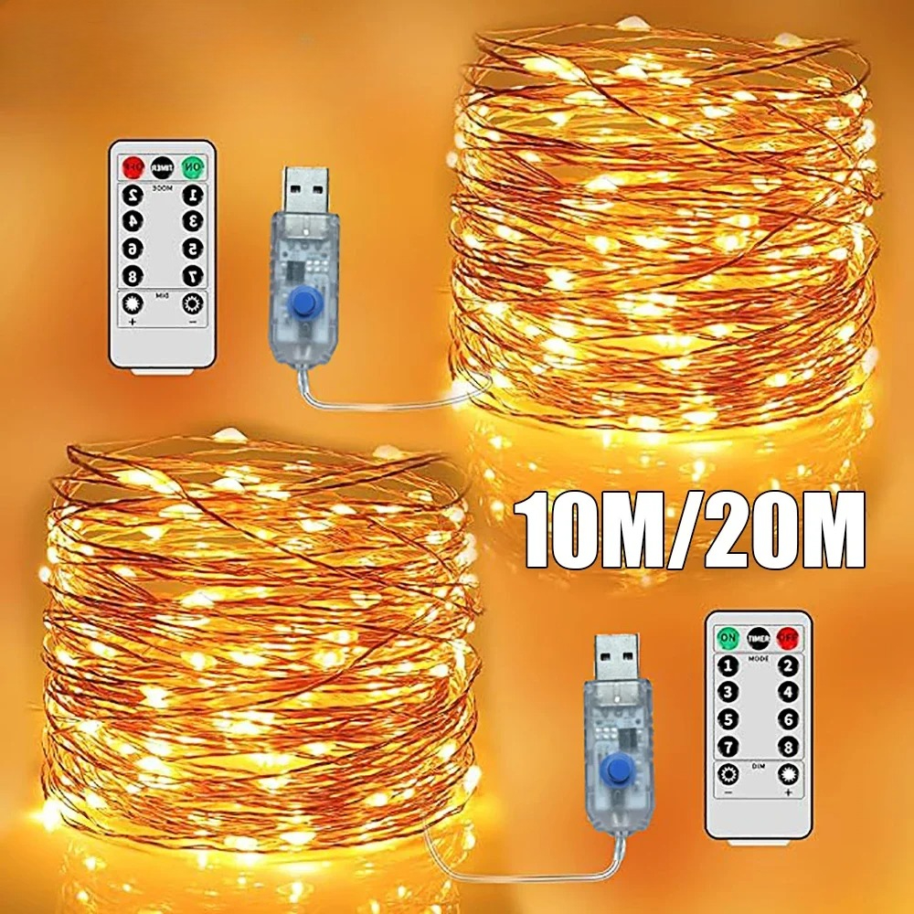 AliExpress USB-Powered Copper Wire LED Fairy String Lights, view 4