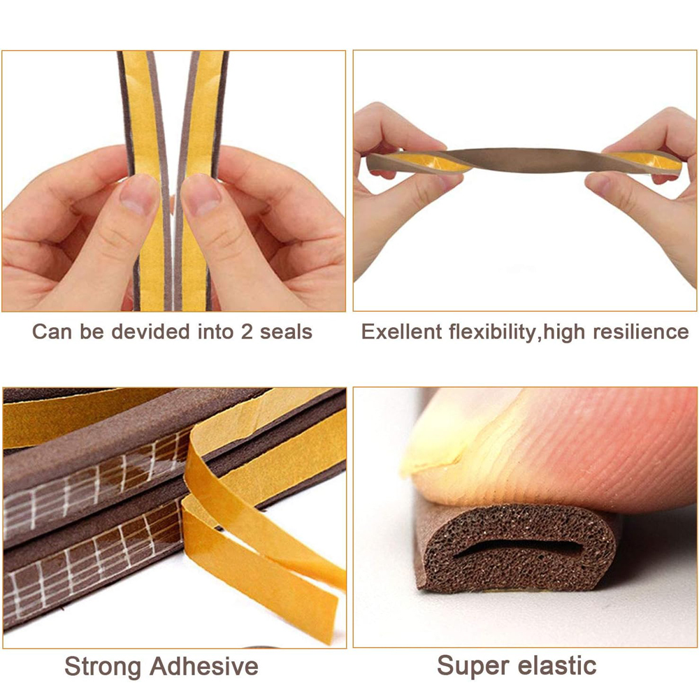 AliExpress 5m/10m Weather Stripping Door Seal Strip Diep Self-adhesive Draft Stopper Tape Window Insulation Noise Rubber Sealing Strip, view 5