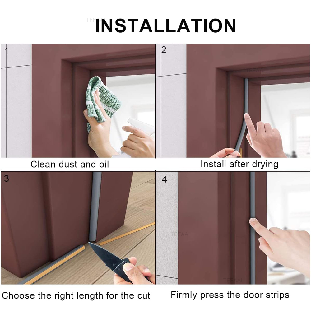 AliExpress 5m/10m Weather Stripping Door Seal Strip Diep Self-adhesive Draft Stopper Tape Window Insulation Noise Rubber Sealing Strip, view 6