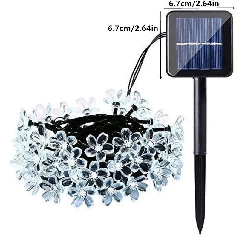 AliExpress Solar Cherry Blossom String Lights (5m, 20 LED), view 6