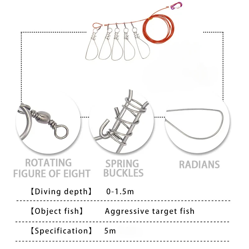 AliExpress 5 m Fish Stringer with Stainless Steel Lock, view 2