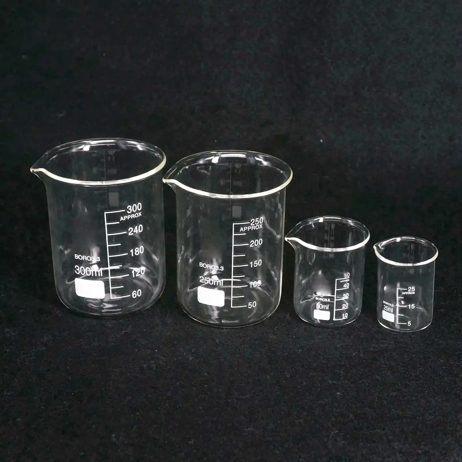 AliExpress 5ml/10ml/25ml/50ml/100ml/150ml/200ml Borosilicate Glass Low Form Beaker Chemistry Lab