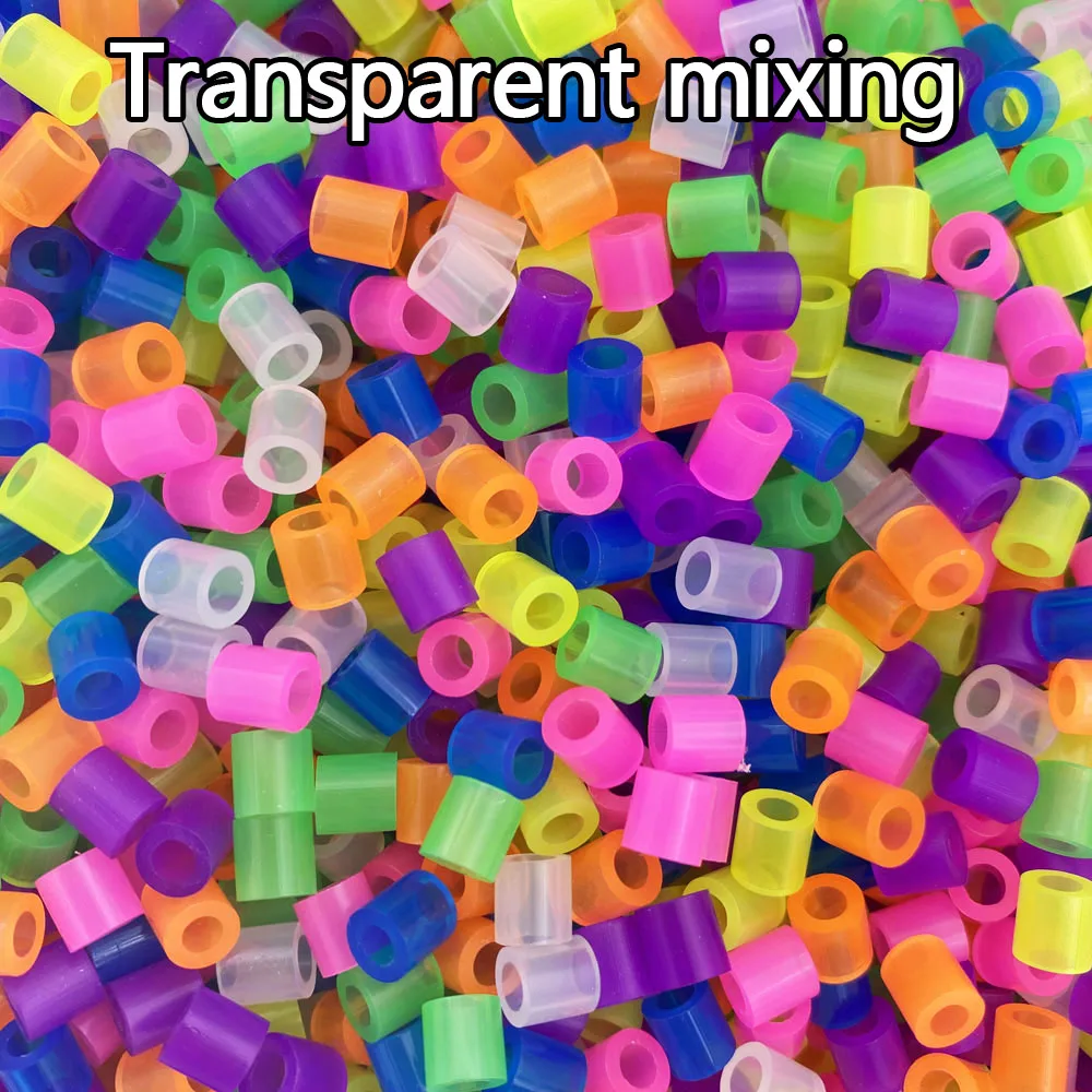 AliExpress 5mm 1000PCS Black white gray blue green purple Hama Beads for Kids Iron Fuse Beads diy Puzzles Pixel Art Gift Children Toy, view 2
