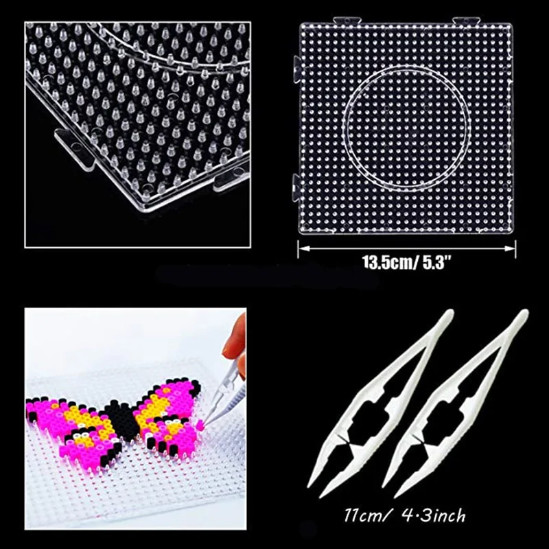 AliExpress 5mm Perler Beads Square Pegboard 3D Puzzle Juguetes for Hama Bead Educational Toys for Children Jigsaw Puzzle Brinquedos, view 5
