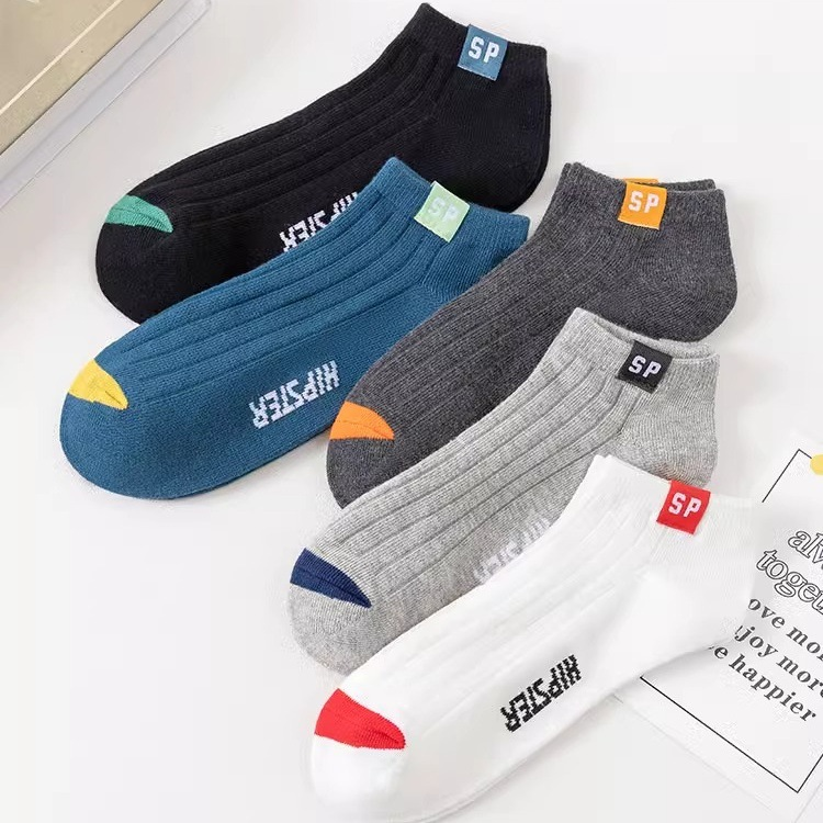 AliExpress 5Pairs 2026 New Ankle Socks, Low Cut, Comfortable, Odor Proof, Sweat Absorbing Sports Socks, Suitable for Spring, Summer, Autumn, view 4